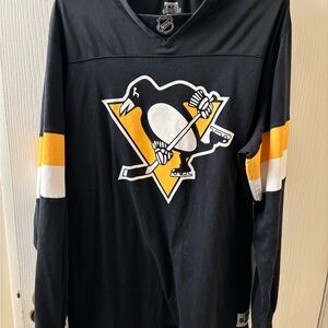 Reebok Black and Yellow Penguins Long Sleeve Shirt